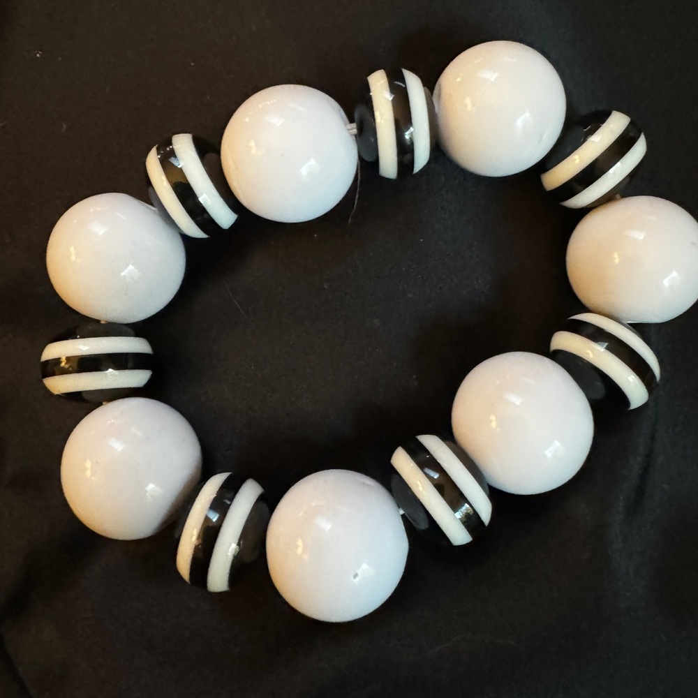 SET Necklace 22 in Bracelet 6.5 to 7in stretchy Chunky Fun Trendy In Tou… - Picture 3 of 11